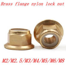 2-5PCS M2 M2.5 M3 M4 M5 M6 M8 brass flange nylon insert lock nut 2024 - buy cheap