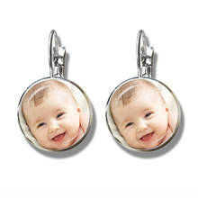 Foto de personalidad hecha a mano, foto de familia, bebé, niño, papá, mamá, hermano, hermana, abuelos, retrato familiar, pendientes personalizados 2024 - compra barato