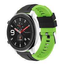 Correa de silicona para Samsung Galaxy Watch 3, pulsera deportiva de doble Color de 45mm, 20mm, 22mm, 46mm y Huawei 2024 - compra barato