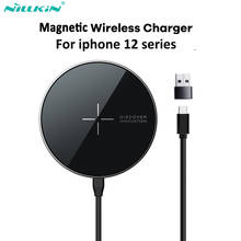 Nillkin 15w carregador sem fio magnético para iphone 13 pro max para iphone 12 pro max de carregamento sem fio para nota 20 ultra 2024 - compre barato