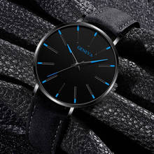 GENENA Luxury Men‘s Watch Fashion Mens Watches Leather Belt Mens Business Watch Men Quartz Wristwatch Clock Relogio Masculino 2024 - buy cheap