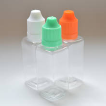 Botella cuadrada vacía con tapa a prueba de niños para ampolla con líquido, gotero de plástico duro transparente, 30ml, 20 Uds. 2024 - compra barato