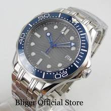 Men Watch BLIGER Brand 41mm Wsatch Case Automatic Movement Auto Date WIndow Blue Rotating Bezel Self Winding Wristwatch 2024 - buy cheap