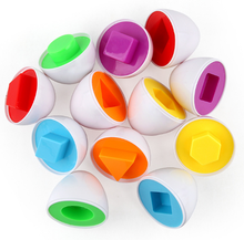3D пазл Монтессори, разные цвета и формы, яйца, 3 / 6 шт. 2024 - купить недорого
