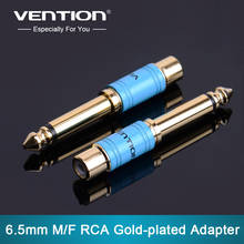 Vention New 6.35mm 1/4" Male Mono Plug to RCA Female Jack Audio Adapter Connector for Projector Computer Microphone 1PC 2024 - buy cheap