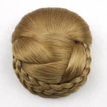 6 Colors Women Knitted Braided Hair Clips Synthetic Hair Donut Fake Hair Headwear Hair Accessories 2024 - buy cheap
