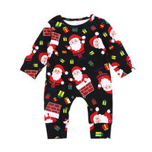 Pelele de Navidad para recién nacidos, mono con estampado de dibujos animados de Papá Noel, ropa de invierno de manga larga de 0 a 18M, A20 2024 - compra barato