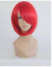 Популярные термостойкие волосы для вечерние AA >>> модные сексуальные женские парики AKAITO с тусклым красным Бобом в стиле головы короткие парики для косплевечерние 2024 - купить недорого