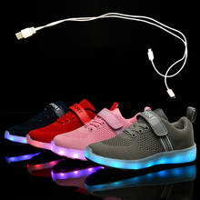 Size 27-46 Adult Unisex Womens&Mens 7 Colors Kid Luminous Sneakers Glowing USB Charge Boys LED Shoes Girls Footwear LED Slippers 2024 - buy cheap