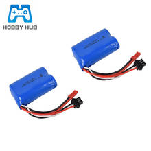 Bateria de íon-lítio recarregável, 2 tamanhos, 6.4v, 18500 e 1000mah, para wltoys, a303, a313, a322, 1/12, rc, 6.4v 2024 - compre barato