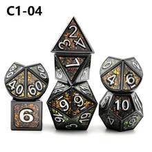 Juego de dados de Metal poliédricos para niños, cubos de juego de rol, dnd, d6, d10, d20, dobbelstenen, novedad de 2020 2024 - compra barato