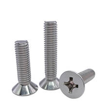 Tornillos avellanados Phillips de 20 piezas M5, tornillo de cabeza plana cruzada, Perno GB819 mecánico de acero inoxidable, 6mm-95mm de largo 2024 - compra barato