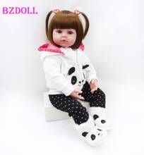 60 CM Soft Silicone Reborn Doll Like Real 24inch Princess Toddler Girls Babies Toys Lovely Birthday Gift Fashion Xmas 2024 - buy cheap