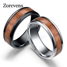 TOBILO 2022 New Punk Vintage Stainless Steel Ring Men's Wedding Ring Retro Wood Grain Design Fashion Party Gift 2024 - buy cheap