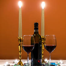 Velas románticas de poste largo, velas sin humo para decoración de fiesta de boda, 4 Uds. 2024 - compra barato
