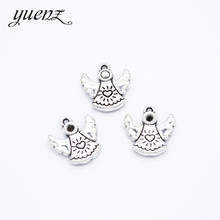 YuenZ 15pcs Antique silver color alloy Metal angel pendant Charms for Jewelry Making Diy Handmade Jewelry 14*13mm I242 2024 - buy cheap