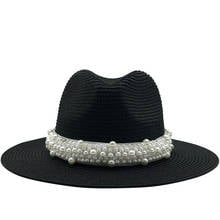 New Panama Hat Summer Sun Hats for Women Beach Straw Hat for Girl UV Protection Cap chapeau femme 2020 2024 - buy cheap