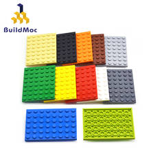 Blocos de construção diy, blocos de montar, figuras de tijolos finos 6x8 12 cores, tamanho criativo educacional, brinquedos para crianças em massa, 10 peças 2024 - compre barato