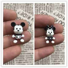 Figuras de mickey y minnie de 2cm, 60 piezas, muy pequeñas, color blanco y negro, Juguetes 2024 - compra barato