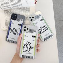 Transparent Funny Air Tickets Bar Code Label Phone Case For iPhone XR X 10 7 8 Plus XS 11 Pro MAX Soft TPU Shockproof Back Cover 2024 - buy cheap