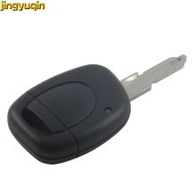 Jingyuqin New 1 Button Uncut Blade Keyless Entry Remote Key Case Shell Fob for Renault Twingo Clio Kangoo Master 2024 - buy cheap