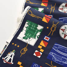 50cm*135cm / Piece, World Element Pure Cotton Sail Fabric, Clothing, Household Tablecloth, Curtain Cloth, DIY Handmade Material 2024 - buy cheap