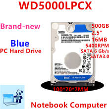 New HDD For WD Brand Blue 500GB 2.5" SATA 6 Gb/s 16MB 5400RPM For Internal Hard Disk For Notebook Hard Drive For WD5000LPCX 2024 - buy cheap