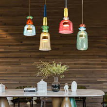 Lustre estilo nórdico com lâmpada de led, candelabro de vidro simples para sala de estar, quarto e restaurante, iluminação de bar 2024 - compre barato