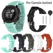 Correas de silicona para reloj inteligente Garmin instinct, pulsera de repuesto con herramienta para Garmin instinct, a la moda 2024 - compra barato