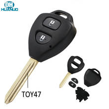 2 buttons remote key shell case fob for Toyota Auris Corolla Verso Yaris TOY47 uncut blade 2024 - buy cheap