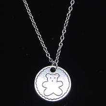 New Fashion Necklace 18mm circle bear Pendants Short Long Women Men Colar Gift Jewelry Choker 2024 - buy cheap