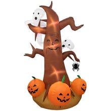 2.4M Haunted Archway Inflatable Dead Tree With Owl Ghost And Pumpkins Inflatable Halloween Yard Decoration Led Lighted 2024 - buy cheap