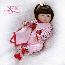 NPK-Muñeca de bebé reborn de silicona, juguete de baño impermeable, tamaño real, 56CM, 0-3M 2024 - compra barato