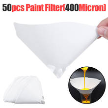 50pcs Nylon Paint Strainer Fine Nylon Paper Paint Strainer Sieve Filter Mesh Cup Coating Cone Funnels 147/190/400 Micron 2024 - buy cheap