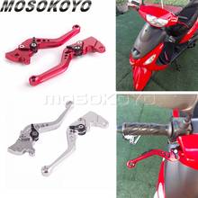 Palanca de freno de mango de aluminio para motocicleta, piezas de repuesto para Yamaha Jog 100, CNC, color rojo y plateado 2024 - compra barato
