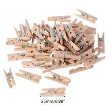 100Pcs Mini Natural Wooden Clothes Photo Paper Peg Pins Clothespin Craft Clips Q0KB 2024 - buy cheap