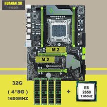 Купить фирменную материнскую плату HUANAN ZHI ATX X79, материнская плата с M.2 слотом для процессора Intel Xeon E5 2650 C2 2,0 ГГц RAM 32G(4*8G) 1600 REG ECC 2024 - купить недорого