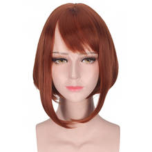 Ochako Uraraka Wig Boku No Hero Academia Cosplay Wig Synthetic Red Short Anime My Hero Academia Cosplay Ochaco Uraraka 2024 - buy cheap