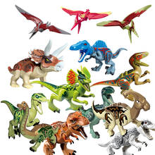 Jurassic Dinosaur World Velociraptor Triceratops Rex Assembles Model Building Blocks Figure Bricks Kids Creator Toys Animals 2024 - buy cheap