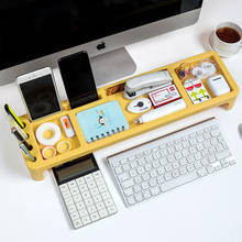 Organizador de mesa para escritório, de plástico, para teclado, rack de armazenamento de papelaria, para computador, casa, escritório, mesa de armazenamento, shlelf 2024 - compre barato