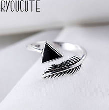 New Charming Black Triangle Finger Ring for Women Vintage Boho Knuckle Party Rings Gothic Punk Jewelry Gifts for Girls 2024 - buy cheap