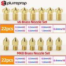 22PCS MK8 V6 All Metal Brass Nozzle J Head Hotend Extruder for1.75mm A8 Creality CR-10 Ender 3 MK8 Makebot 3D Printer parts Kits 2024 - buy cheap