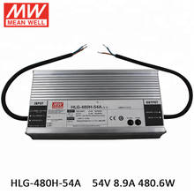 MEAN WELL LED Power Supply HLG-480H-54A 54V Adjustable LED driver 110V/220V AC to 54V DC 8.9A 480W waterproof IP65 Transformer 2024 - buy cheap