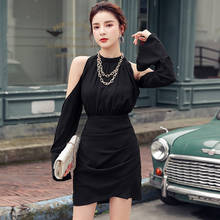 new arrival comfortable off shoulder sexy formal dress temperamental high quality work style elegant black mini pencil dress 2024 - buy cheap