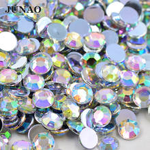 JUNAO 3 6 8 10 mm Round AB Rhinestones Nail Art Crystal Stickers Flatback Decoration Stones for DIY Face Nails Crafts 2024 - buy cheap
