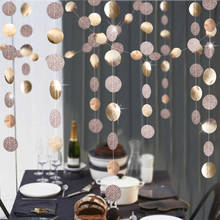 Wedding Decoration 4M Gold Silver Star Round Shape Paper Garlands Baby Shower Birthday Party Decorations Kids Christmas Supplies 2024 - buy cheap