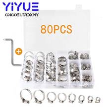 80Pcs Hose Clamp 8-44mm Stainless Steel Adjustabl Fuel Clamp Worm Drive Fuel Water Hose Pipe Clamps Clips 2024 - buy cheap