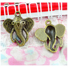20pcs Charms elephant 27.4*24.7MM Antique Bronze Plated Pendant Findings Accessories DIY Vintage Choker Handmade Jewelry 2024 - buy cheap