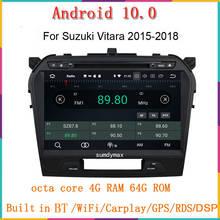 Radio con gps para coche, reproductor multimedia con Android 10, audio estéreo, DSP, Carplay, unidad principal, para Suzuki Grand Vitara 2015 16 17 2024 - compra barato