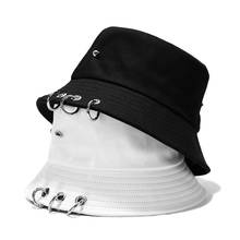 2022 New Summer Men Women Bucket Hat Kpop Ring Rivet Hip Hop Bob Outdoor Beach Sun Cap Fashion Panama Fisherman Hats 2024 - buy cheap